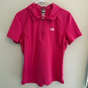 The North Face | Vapor Wick Stretch Fabric Pink Collared Short Sleeve Polo Shirt